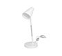 Lampara de escritorio q-connect led 6w 360 lm tactil 3 niveles color luz nocturna cabeza orientable blanco