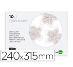 Bloc trabajos manuales liderpapel cartulina 240x315mm 10 hojas color blanco