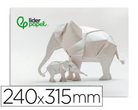 Bloc trabajos manuales liderpapel cartulina 240x315mm 10 hojas color blanco