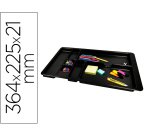 Bandeja organizadora q-connect de cajones color negro 364x225x21 mm