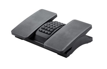Reposapies plastico q-connect ajustable derecha izquierda 2 alturas efecto masaje 430x320x110 mm