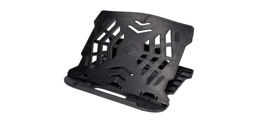 Soporte  de ordenador portátil q-connect para hasta 17\" ajustable 7 angulos diferentes color negro 260x280x60 mm