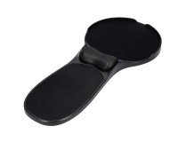 Reposabrazos ergonomico q-connect con alfombrilla de raton y apoyo de muñeca color negro 220x140x480 mm