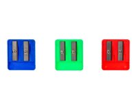 Sacapuntas liderpapel plastico 2 usos colores surtidos