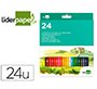Lapices de colores acuarelables liderpapel caja de 24 unidades colores surtidos