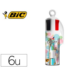 Set bic megatubo pastel 2 cristal up + 1 cuatro colores pastel + 2 fluorescentes grip pastel + 1 corrector mini