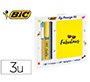 Set escritura bic 1 cuatro colores shine + 1 fluorescente grip pastel + 1 notebook