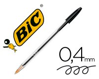Boligrafo bic cristal original tinta negra bolsa de 5 unidades