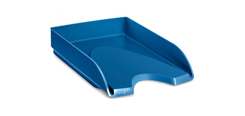 Bandeja sobremesa cep riviera plastico color azul porcelana 348x257x66 mm