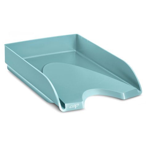 Bandeja sobremesa cep riviera plastico color verde agua 348x257x66 mm