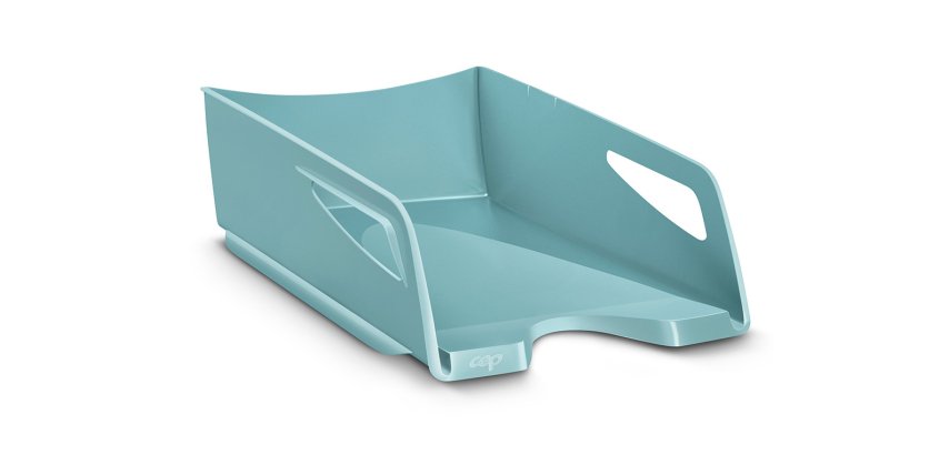 Bandeja sobremesa cep riviera plastico maxi color verde agua 387x265x115 mm