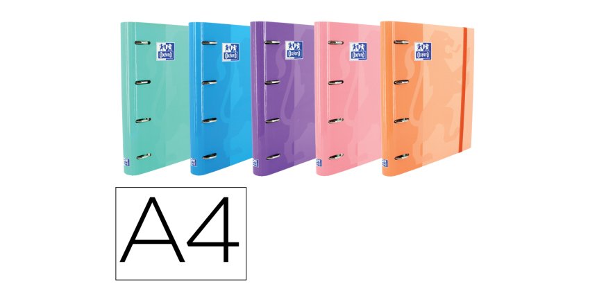 Carpeta con recambio oxford europeanbinder classic 4 anillas 35 mm cuadro 5 mm din a4 tapa extradura con