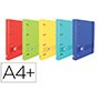 Carpeta con recambio oxford europeanbinder live&go din a4+polyfoam 4 anillas 35 mm cuadro 5 mm colores surtidos