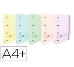 Carpeta con recambio oxford europeanbinder live&go din a4+polyfoam 4 anillas 35 mm cuadro 5 mm colores pastel
