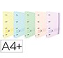 Carpeta con recambio oxford europeanbinder live&go din a4+polyfoam 4 anillas 35 mm cuadro 5 mm colores pastel