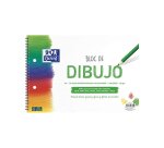 Bloc de dibujo oxford espiral din a4+ 20 hojas con recuadro 2 taladros 130 gr