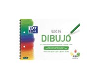 Bloc de dibujo oxford espiral din a4+ 20 hojas con recuadro 2 taladros 130 gr
