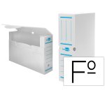 Caja archivo definitivo plastico liderpapel lomo 100 mm blanco 360x100x260 mm