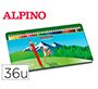 Lapices de colores alpino caja metalica de 36 unidades colores surtidos