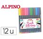 Rotulador alpino punta de pincel lettering estuche de 12 unidades colores surtidos