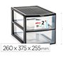 Cajonera plastiforte ebro 2 cajones color negro 260x375x255 mm