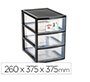 Cajonera plastiforte ebro 3 cajones color negro 260x375x375 mm