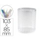 Cubilete portalapices plastiforte transparente organizer redondo nº6 diametro 85 mm alto 103 mm