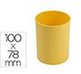 Cubilete portalapices faibo amarillo pastel opaco plastico diametro 78 mm alt0 100 mm