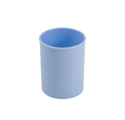Cubilete portalapices faibo azul pastel opaco plastico diametro 78 mm alto 100 mm