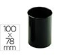Cubilete portalapices faibo negro opaco plastico reciclado diametro 78 mm alto 100 mm alto
