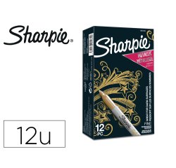 Rotulador sharpie permanente fino metallic oro
