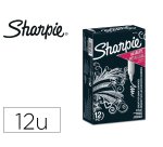 Rotulador sharpie permanente fino metallic plata