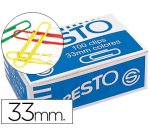 Clips colores presto caja de 100 unidades colores surtidos