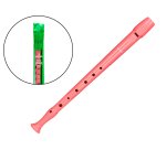 Flauta hohner 9508 color coral funda verde y transparente