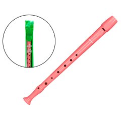 Flauta hohner 9508 color coral funda verde y transparente