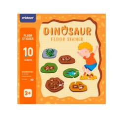 Juego didactico mideer dinosaurio con 64 adhesivos para suelo removibles