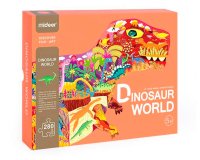 Puzle mideer mundo de dinosaurios con forma animal grande 280 piezas