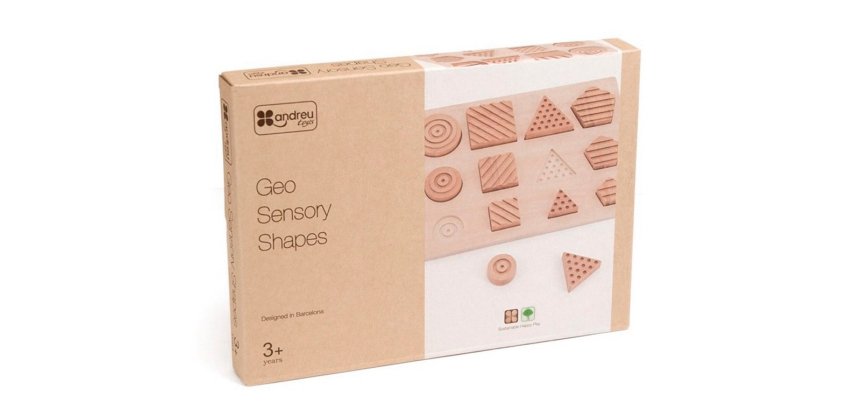 Juego didactico andreutoys formas geosensoriales madera 12 piezas