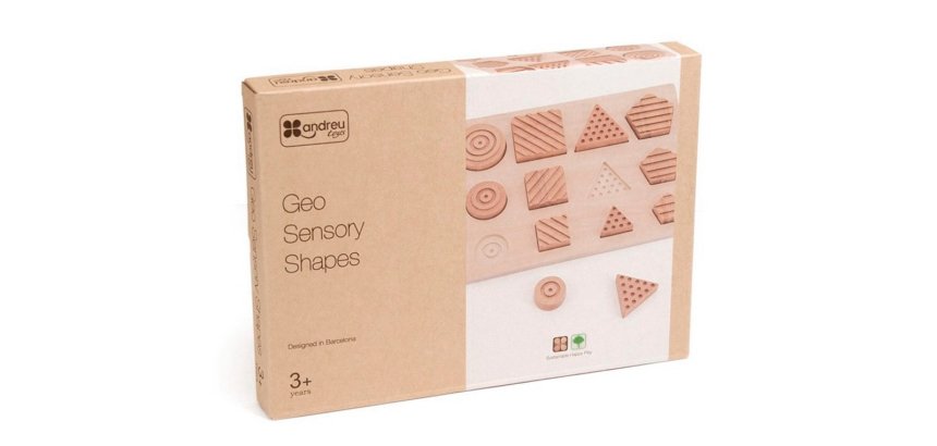 Juego didactico andreutoys formas geosensoriales madera 12 piezas