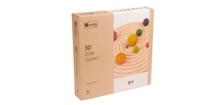 Juego didactico andreutoys sistema solar 3d madera