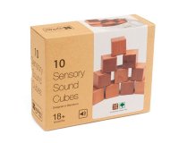 Juego didactico andreutoys 10 cubos sensoriales con sonido madera