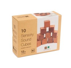 Juego didactico andreutoys 10 cubos sensoriales con sonido madera