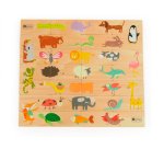 Puzle andreutoys domino animales madera 28 piezas