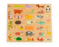 Puzle andreutoys domino animales madera 28 piezas