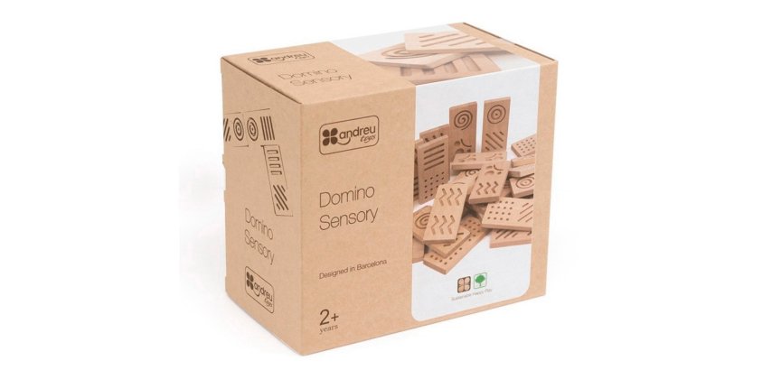 Juego didactico andreutoys domino sensorial madera 28 piezas