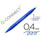 Rotulador q-connect marcador permanente doble punta color azul 0,4 mm y 1 mm