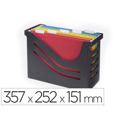 Soporte para carpetas colgantes djois plastico 100% reciclado color negro 357 x 252 x 151 mm