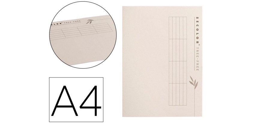 Subcarpeta cartulina djois 100% ecologica 226 g/m2 din a4 color crema pack de 10 unidades