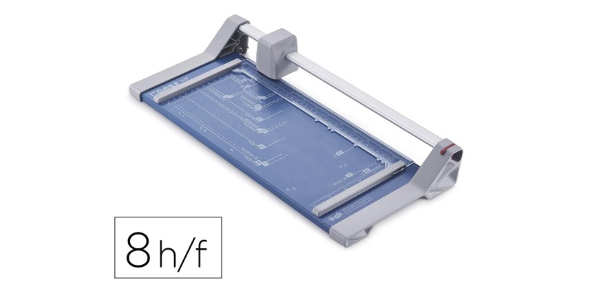Cizalla de rodillo dahle 507 con base metalica din a4 capacidad de corte 8 hojas