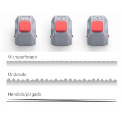 Cabezal de corte dahle para cizalla 508 juego de 3 unidades microperforado / ondas / hendido
